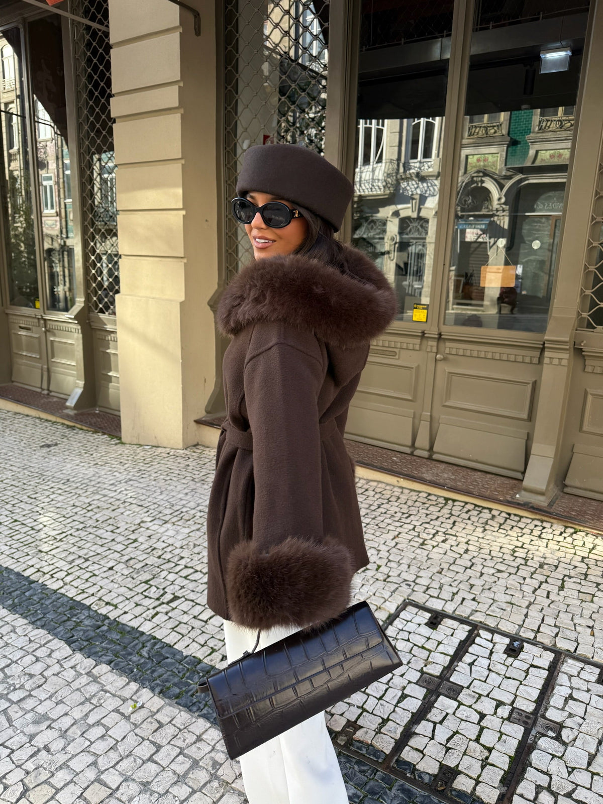 Turim Fur Coat in Brown