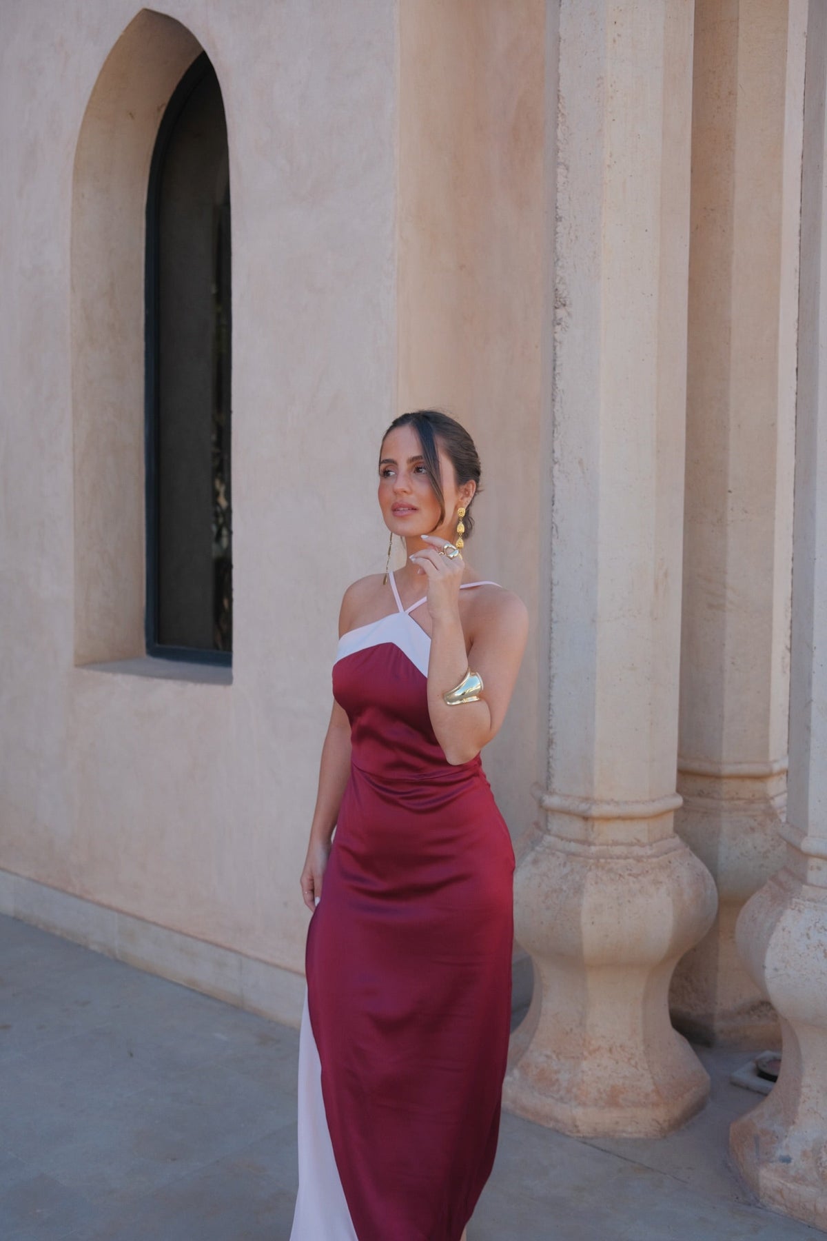 Oasis Dress in Burgundy