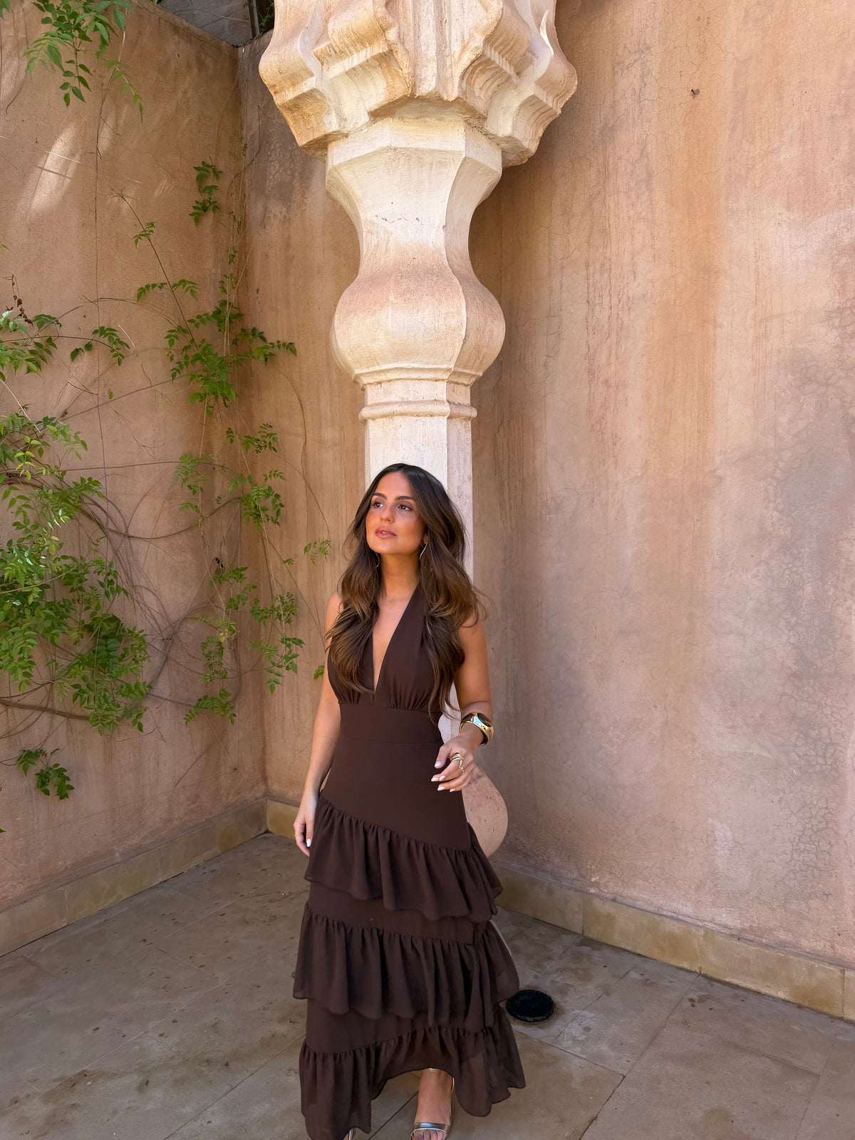 Manila Dress in Brown