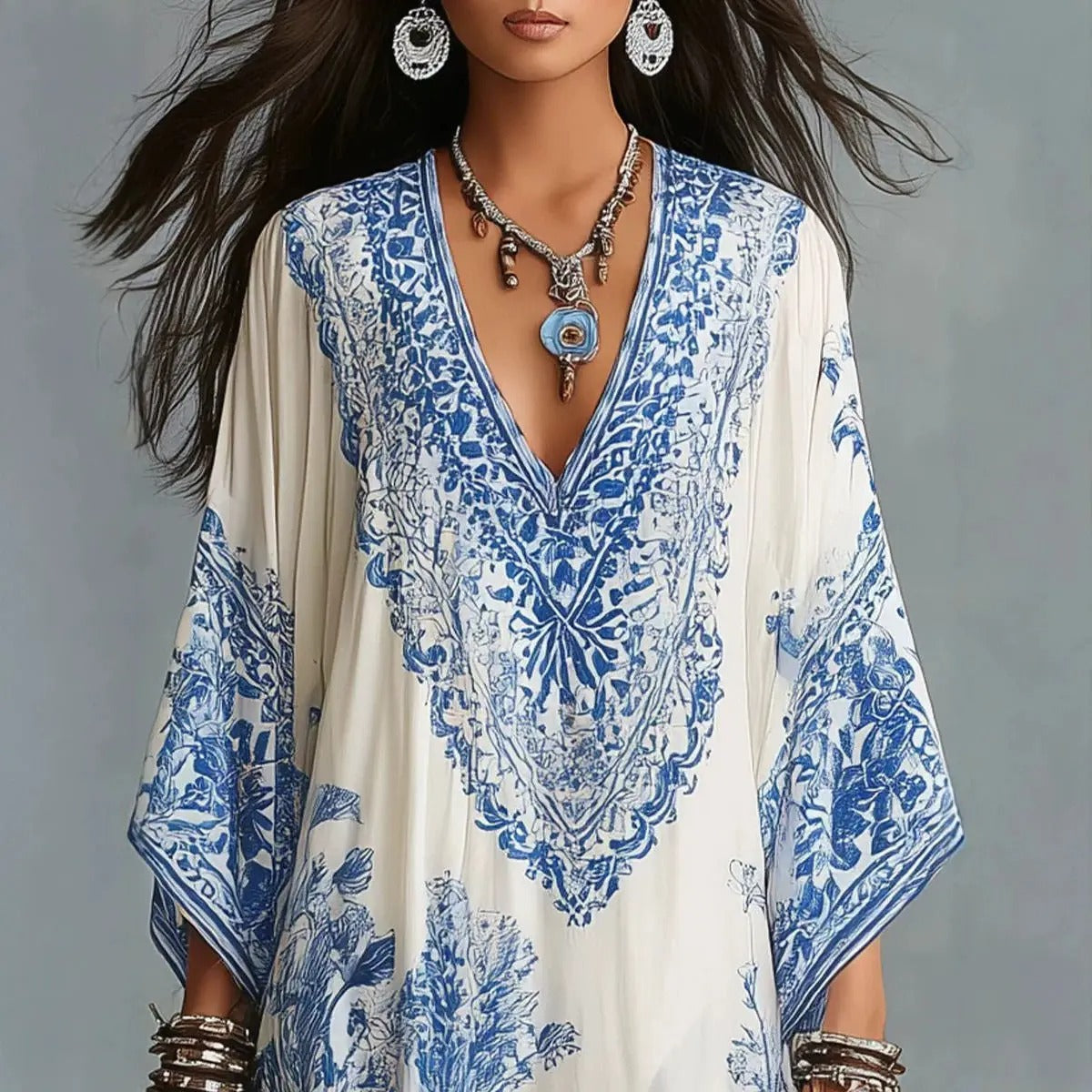 Alba - Vestido Bohemio Maxi Étnico