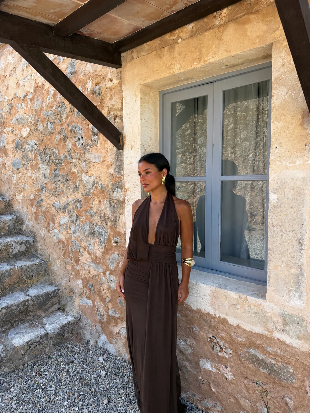 Aina Dress in Brown - Shipping/Envio from 15/09 to 22/09