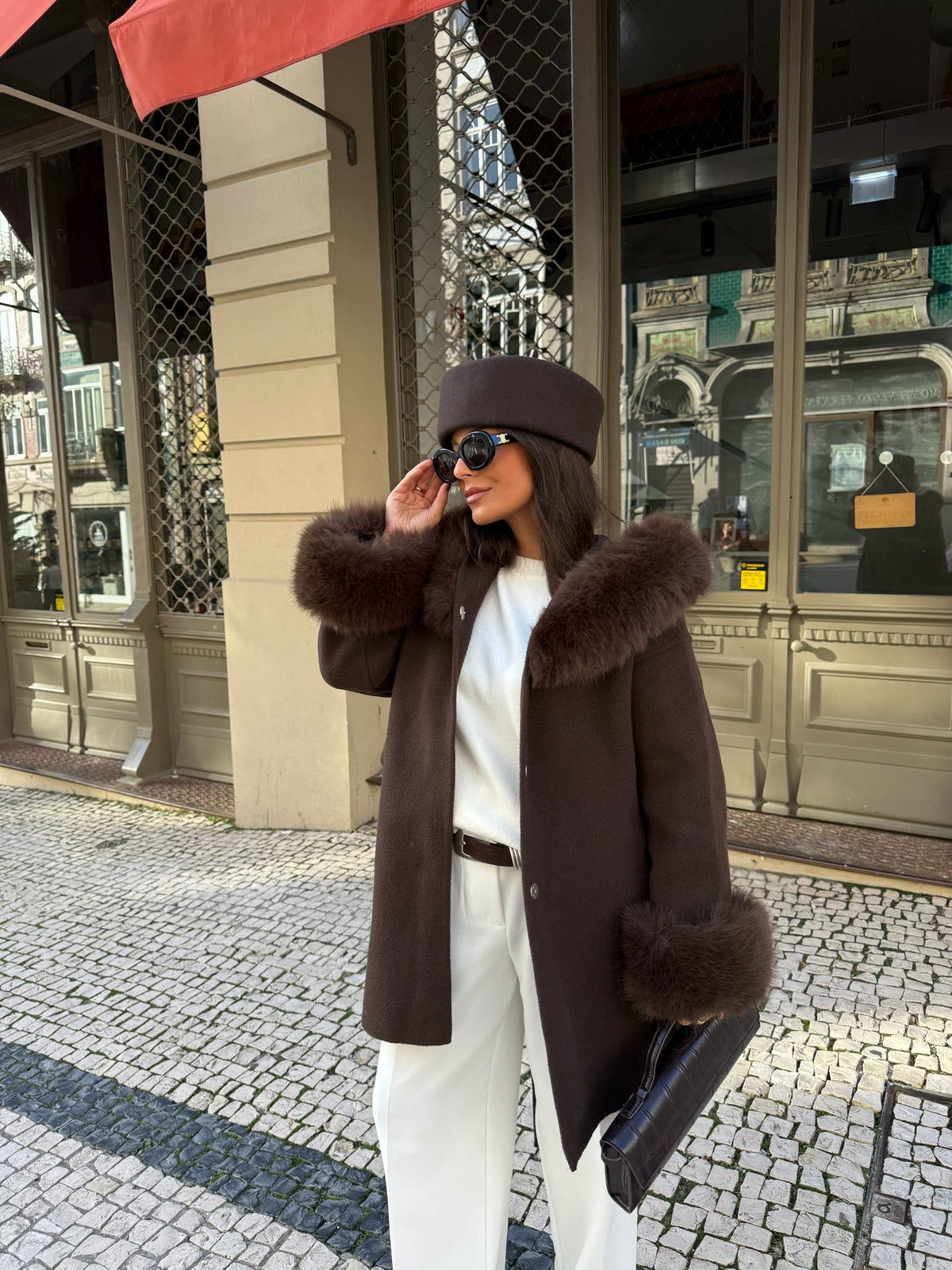 Turim Fur Coat in Brown