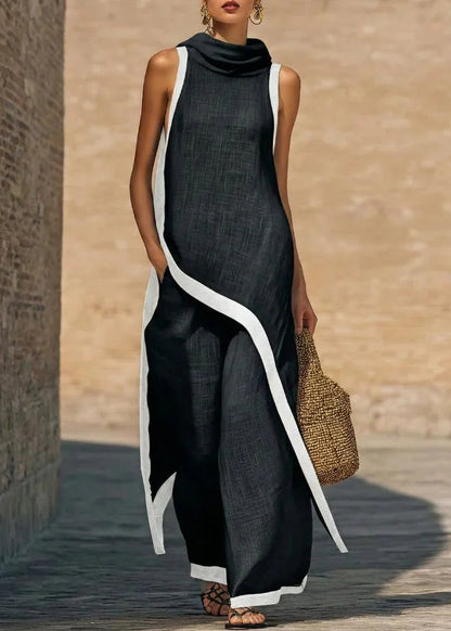NADIA - Conjunto Efecto Lino Atemporal con Diseño Minimalista