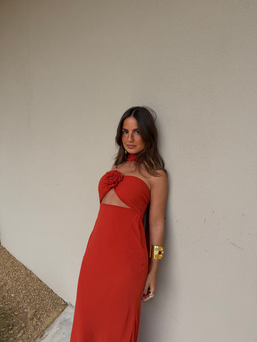 Terracota with Flower Dress