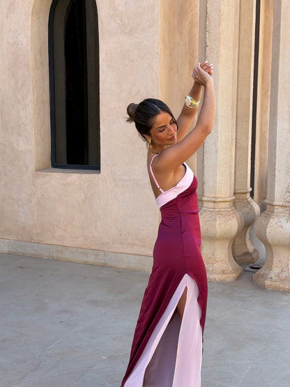 Oasis Dress in Burgundy