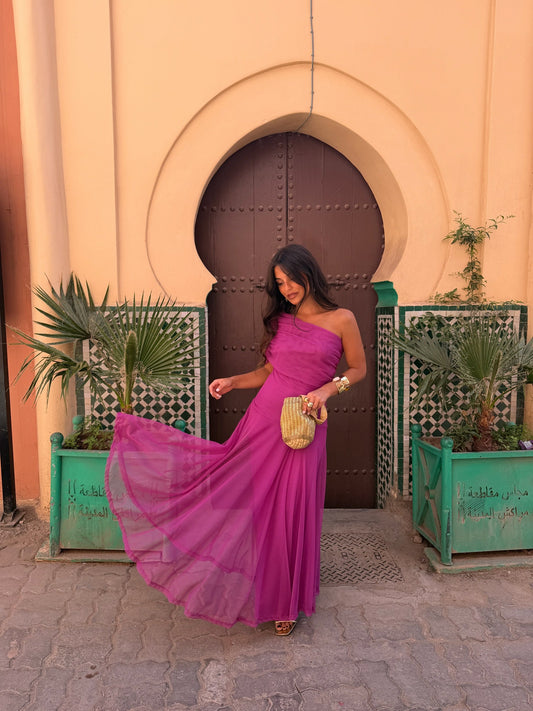 Toledo Dress in Fuxia