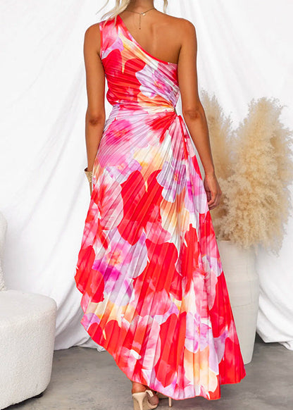 Yanira | Vestido Plisado con Un Hombro