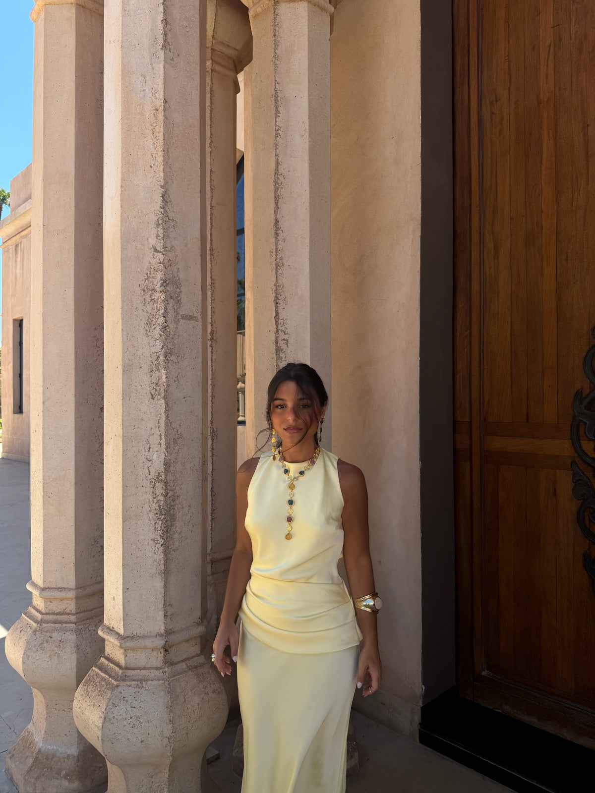 Medina Dress in Light Yellow
