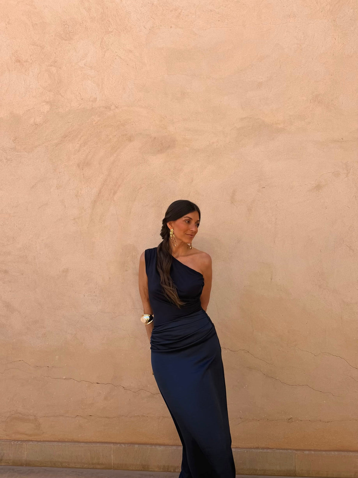 Amira Dress in Navy Blue