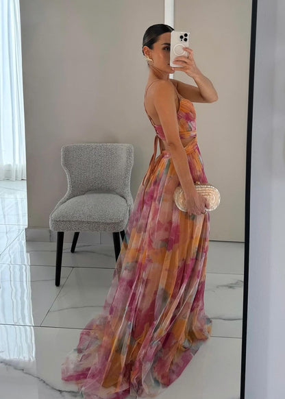 Gisela | Maxi-Vestido Encantador con Estampado Floral