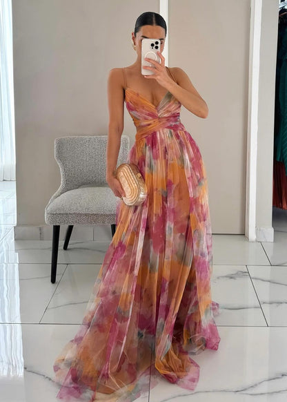 Gisela | Maxi-Vestido Encantador con Estampado Floral