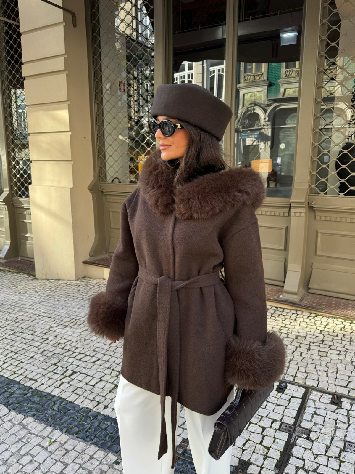 Turim Fur Coat in Brown