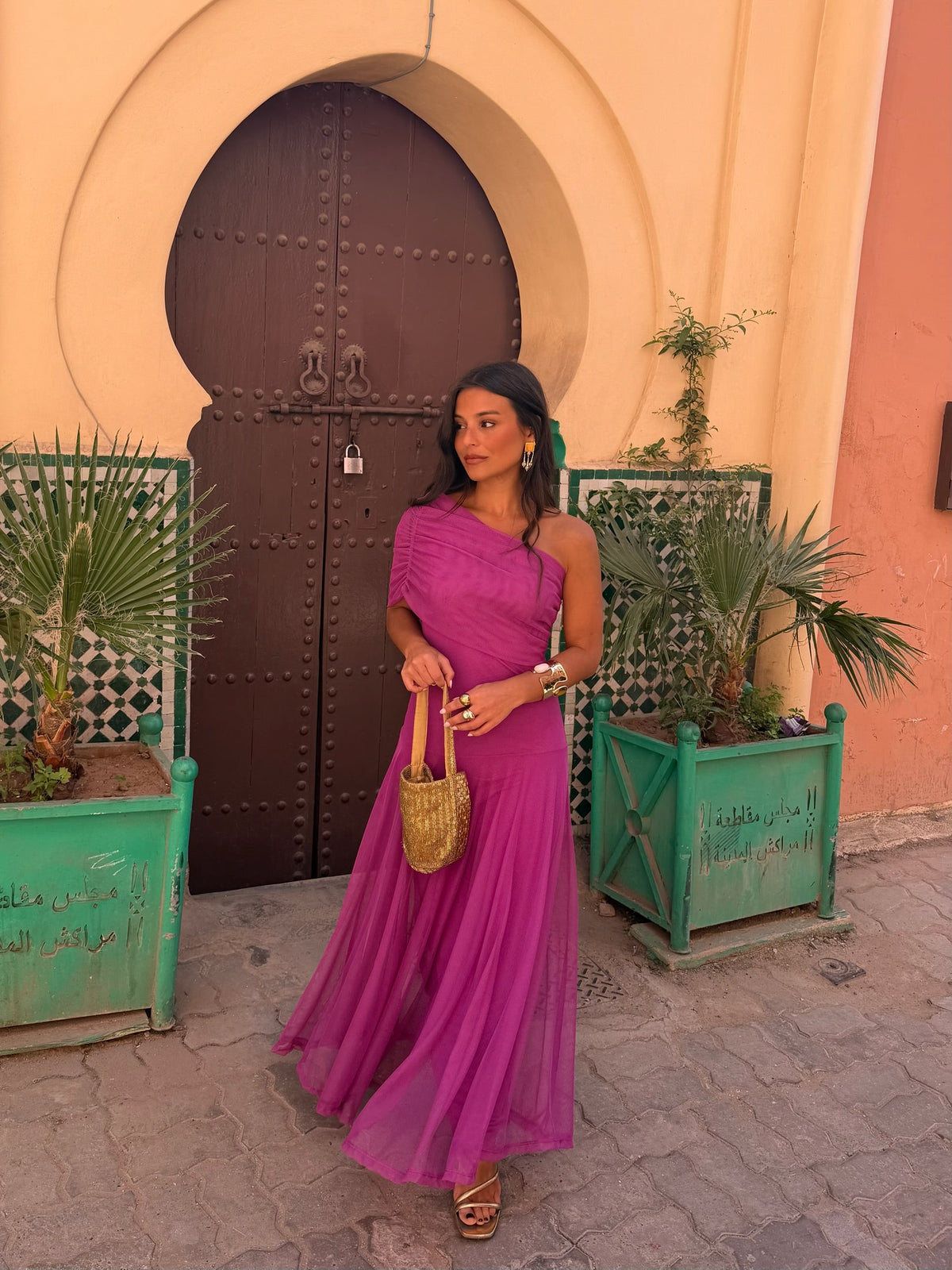 Toledo Dress in Fuxia