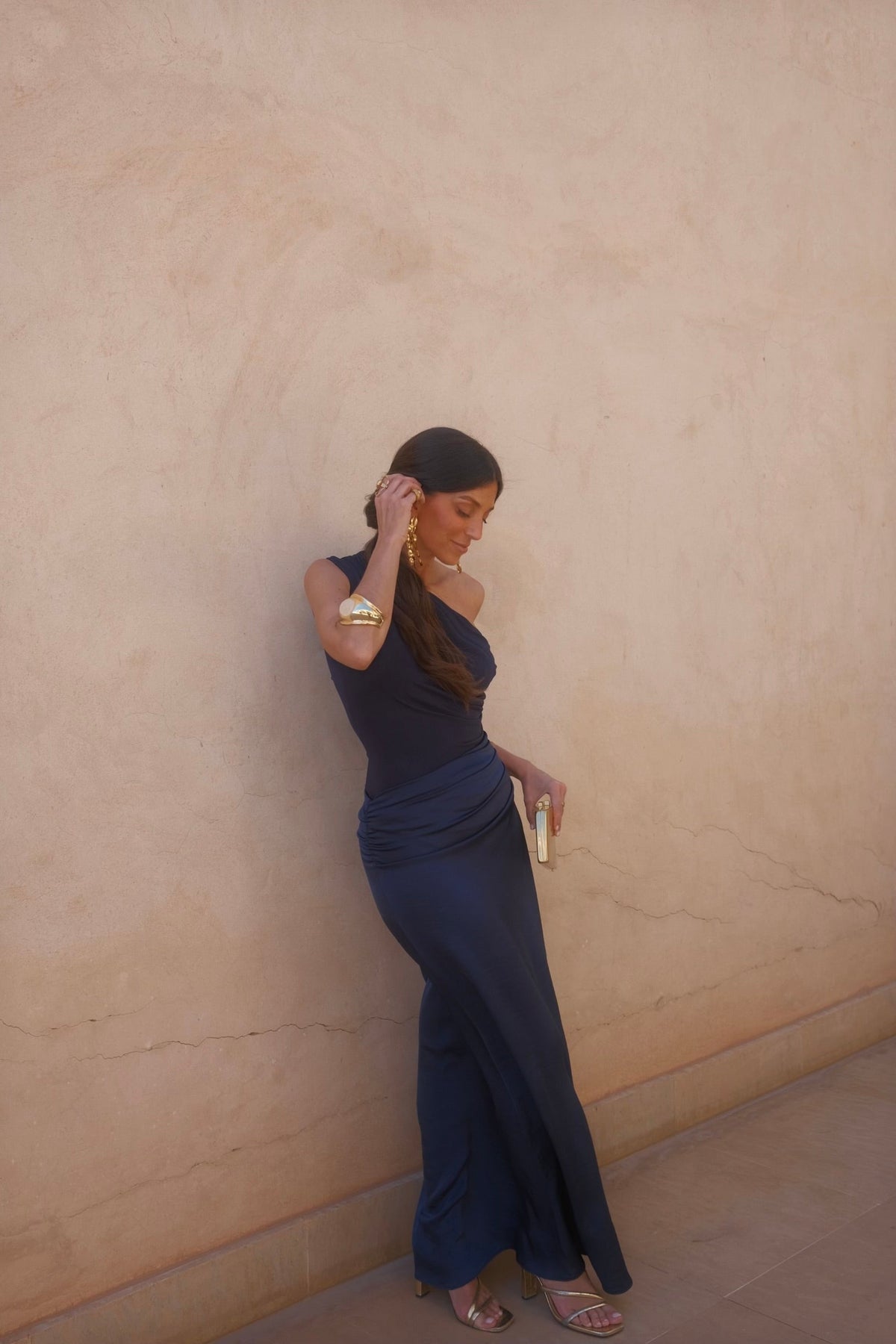 Amira Dress in Navy Blue