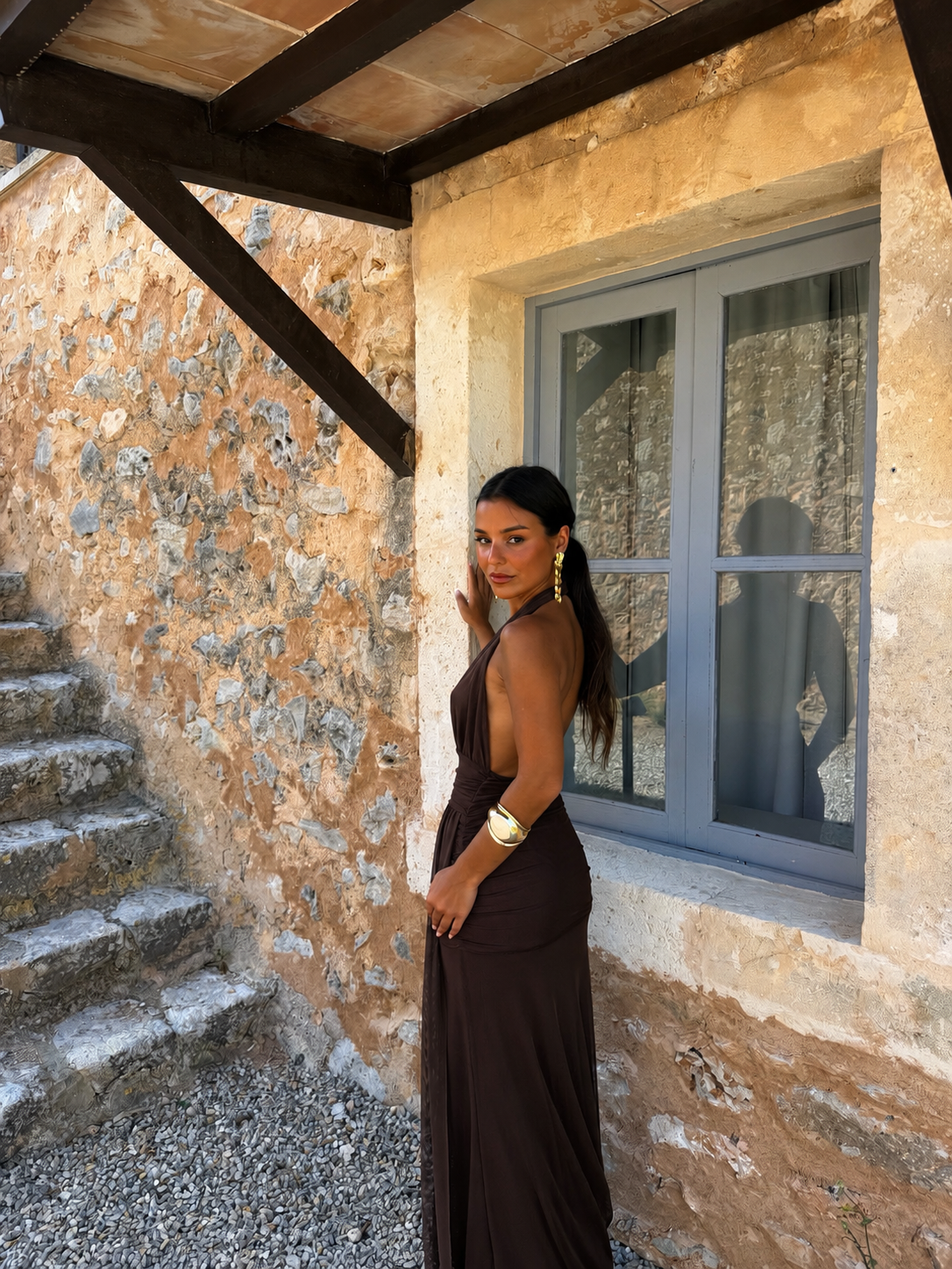 Aina Dress in Brown - Shipping/Envio from 15/09 to 22/09