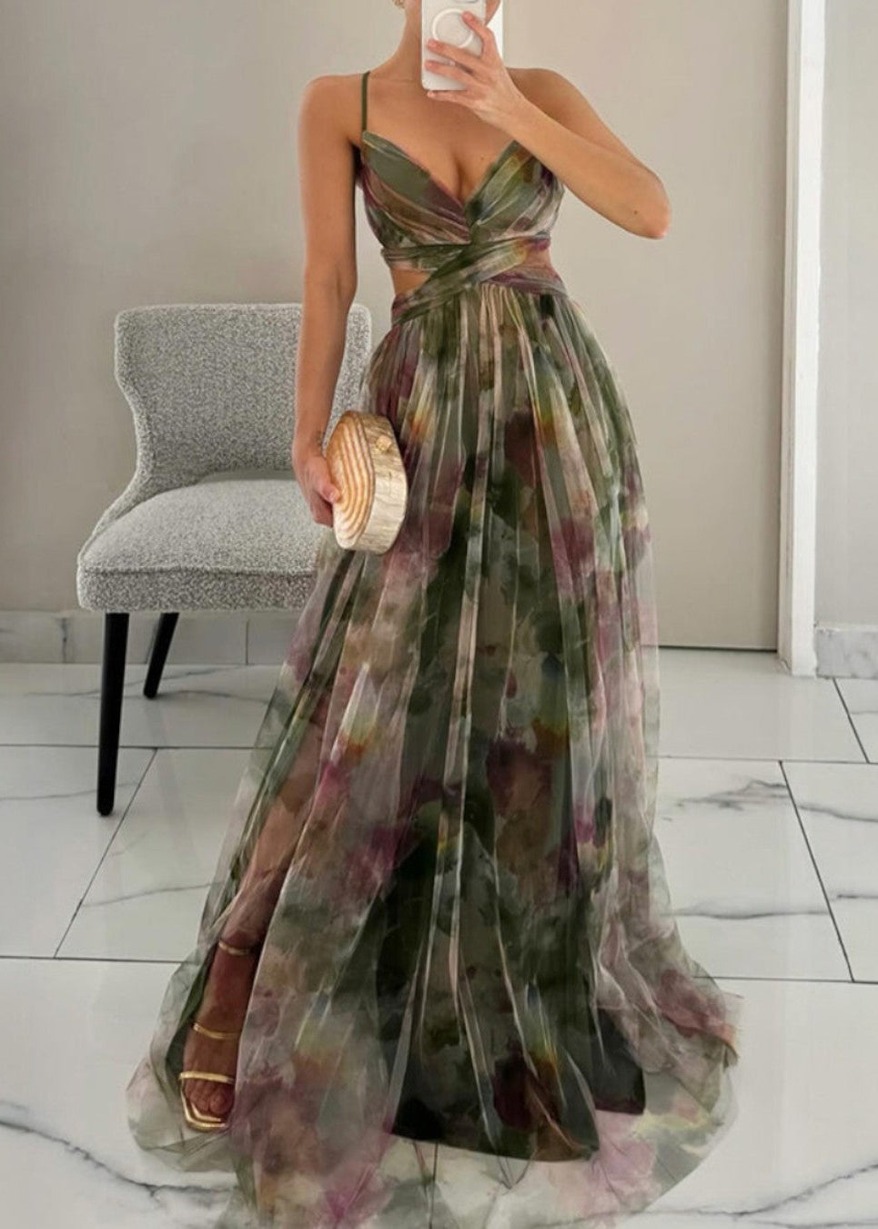 Gisela | Maxi-Vestido Encantador con Estampado Floral