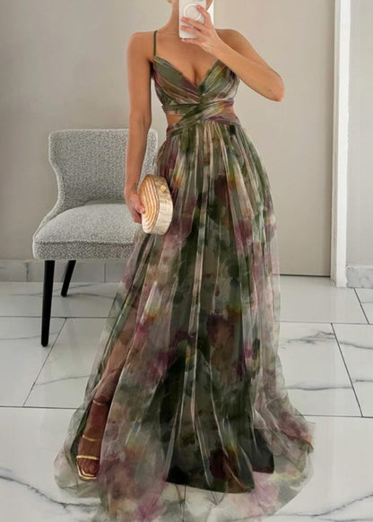 Gisela | Maxi-Vestido Encantador con Estampado Floral