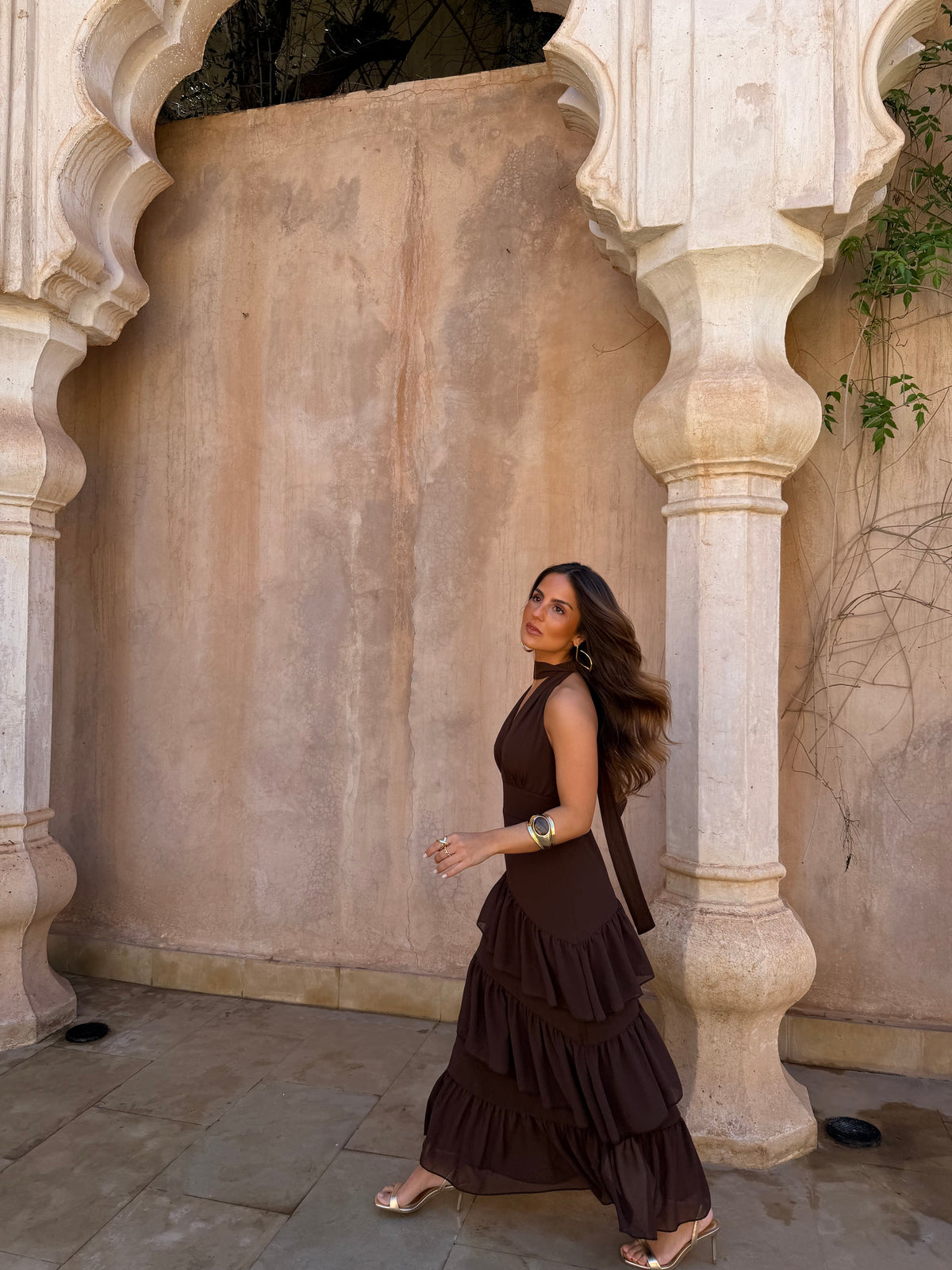 Manila Dress in Brown