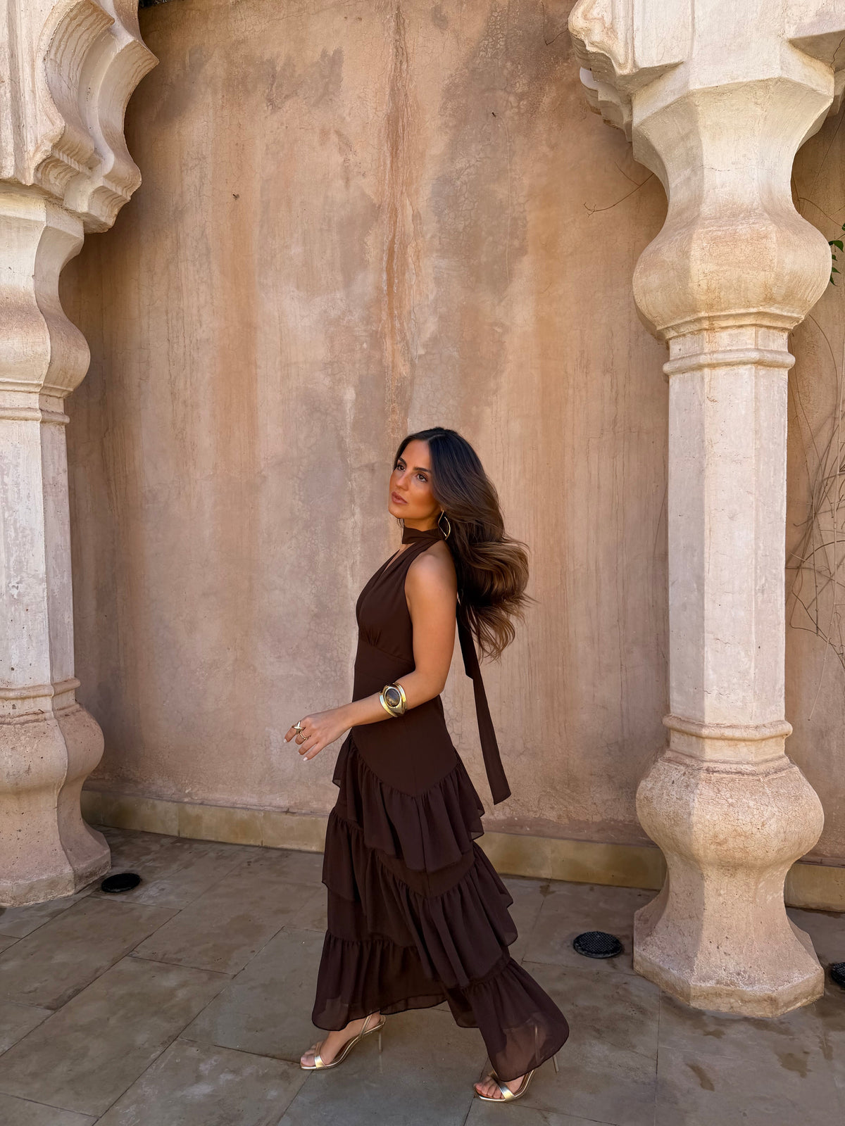 Manila Dress in Brown
