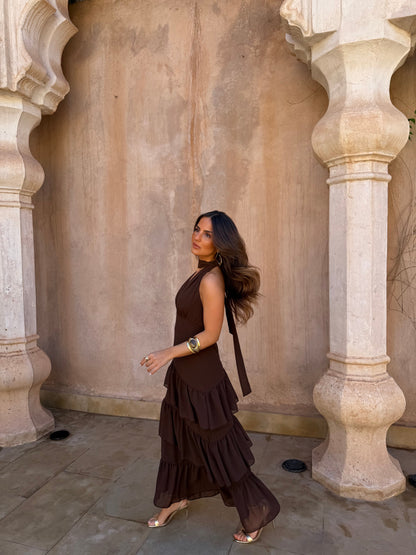 Manila Dress in Brown