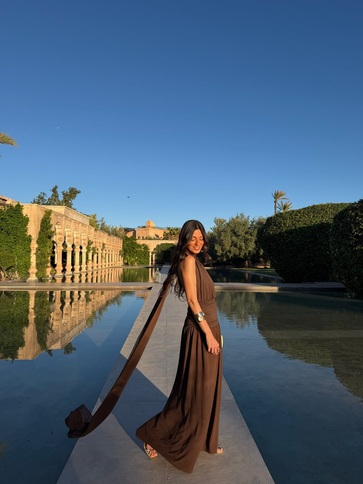 Paloma Dress in Brown