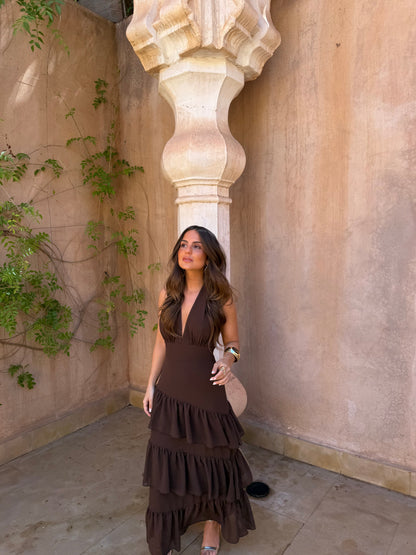 Manila Dress in Brown