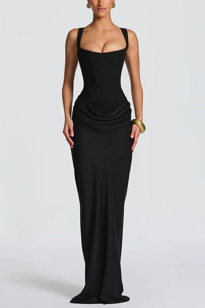 Leonor | Vestido maxi con escote cuadrado