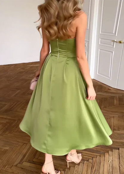 Nora | Vestido Midi Elegante Sin Tirantes