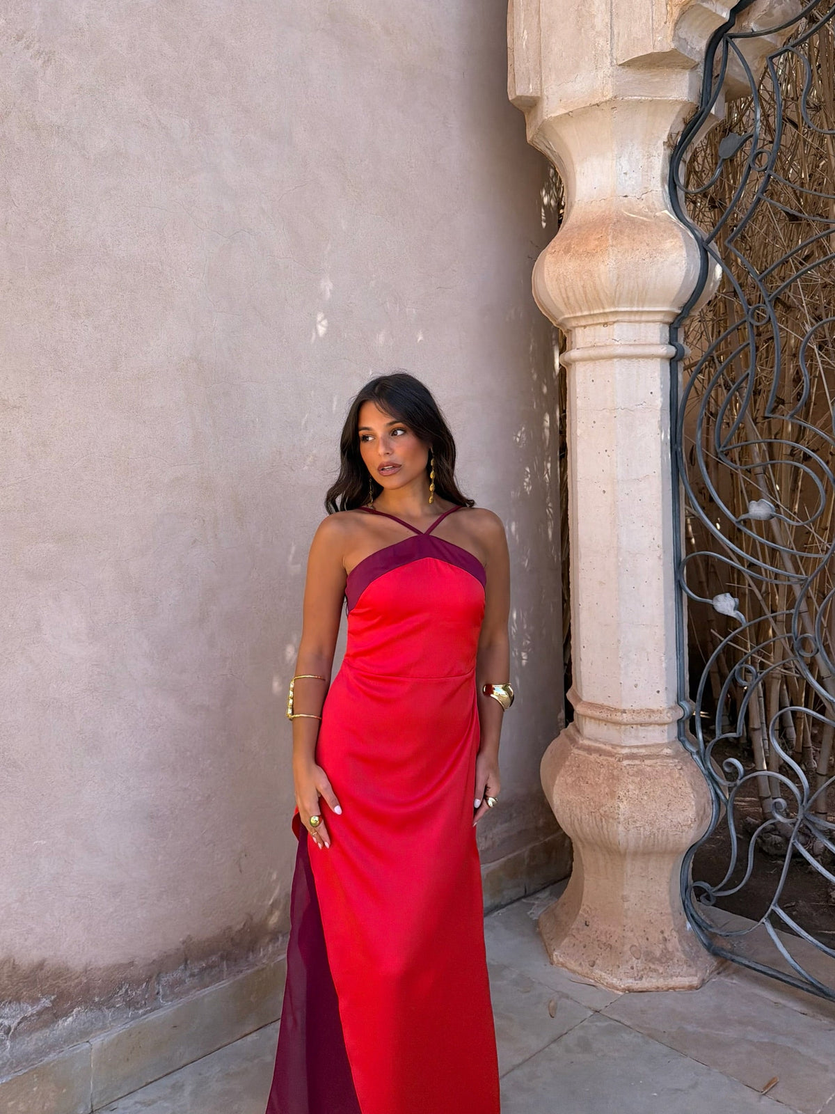 Oasis Dress in Red