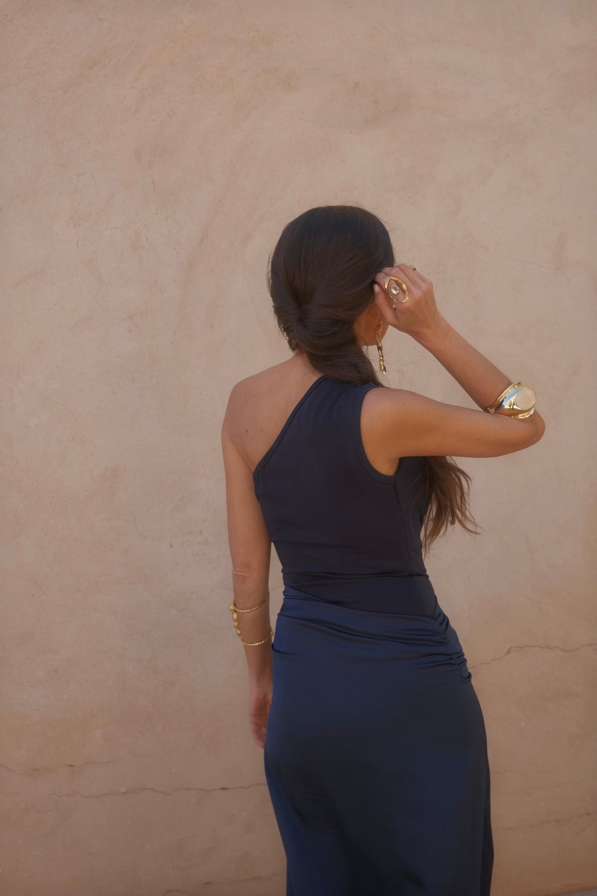 Amira Dress in Navy Blue
