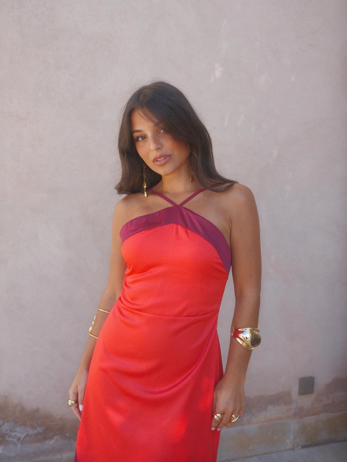 Oasis Dress in Red