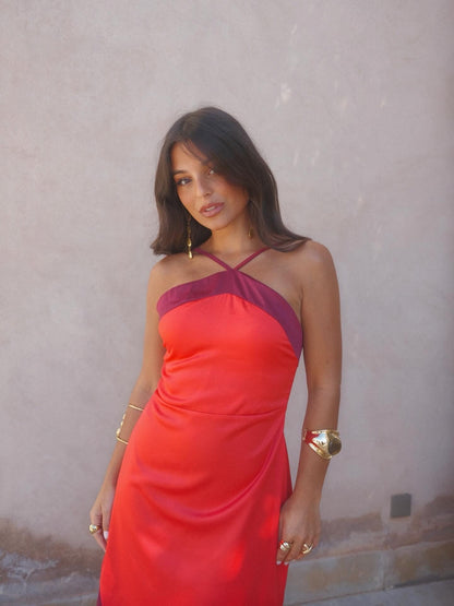 Oasis Dress in Red