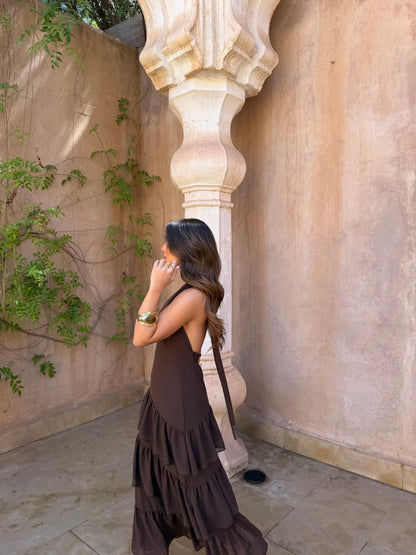 Manila Dress in Brown