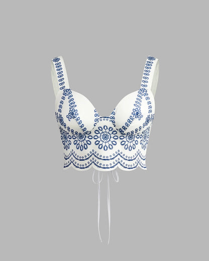 Victoria - Conjunto falda estampada con cordón