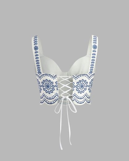 Victoria - Conjunto falda estampada con cordón