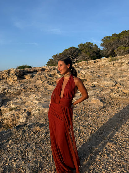 Aina Dress in Terracota