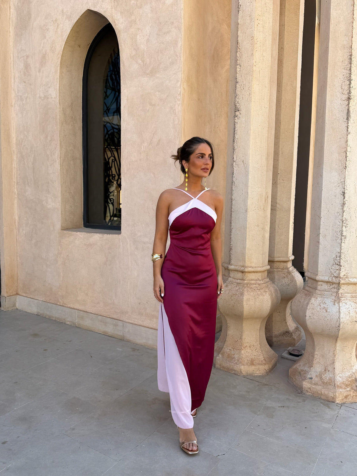 Oasis Dress in Burgundy