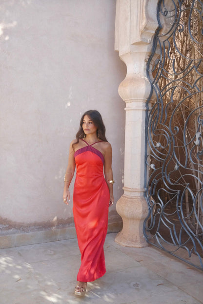 Oasis Dress in Red