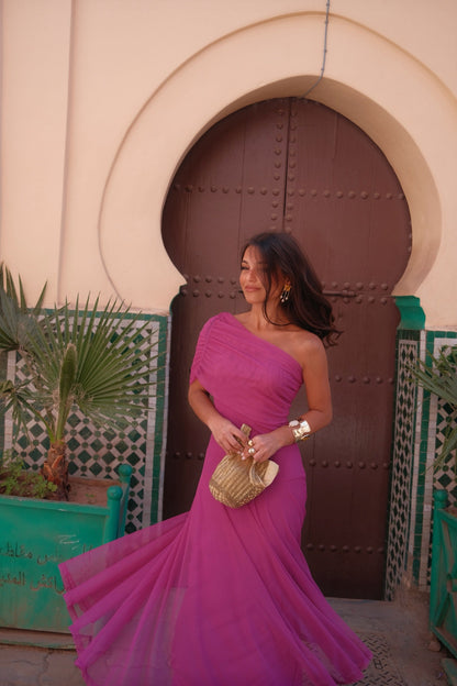 Toledo Dress in Fuxia
