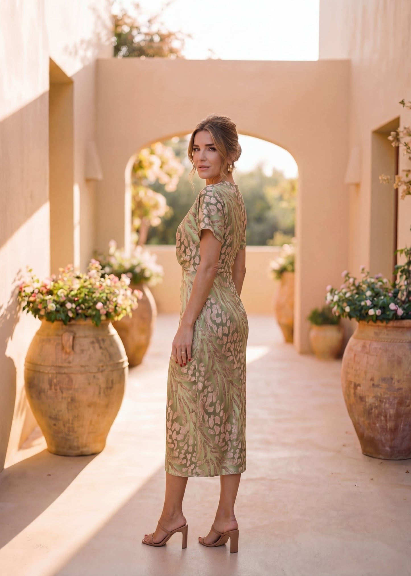 Antonella | Vestido elegante en tejido ligero y fluido
