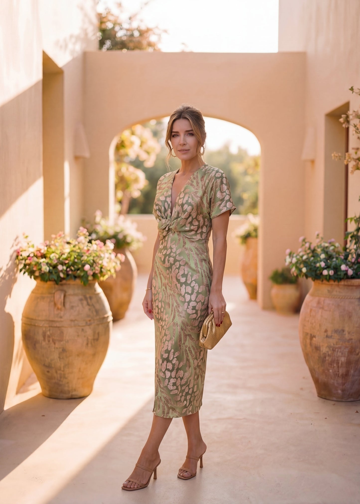 Antonella | Vestido elegante en tejido ligero y fluido