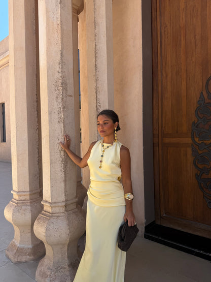 Medina Dress in Light Yellow