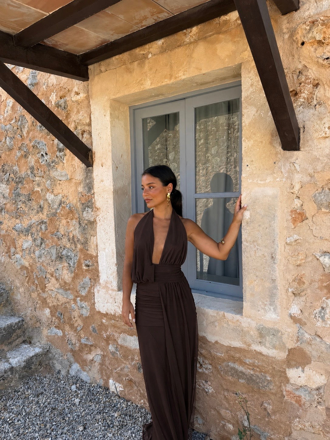 Aina Dress in Brown - Shipping/Envio from 15/09 to 22/09