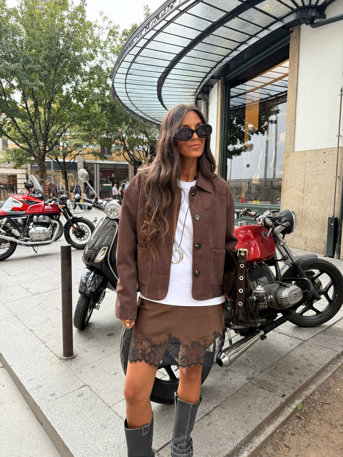 Dark Chocolate Suede Jacket