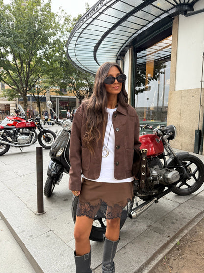 Dark Chocolate Suede Jacket