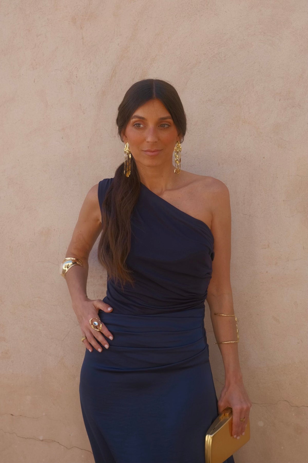 Amira Dress in Navy Blue