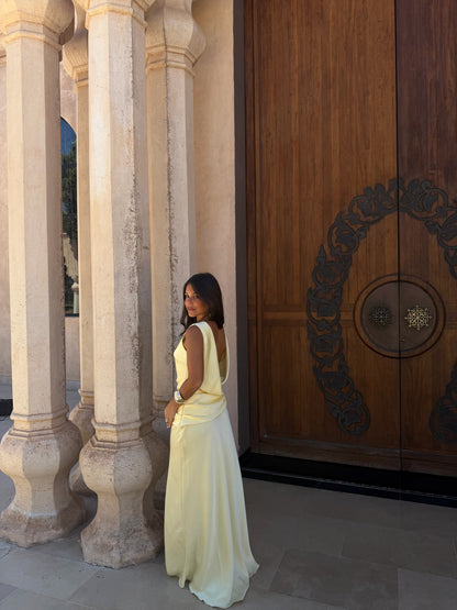Medina Dress in Light Yellow