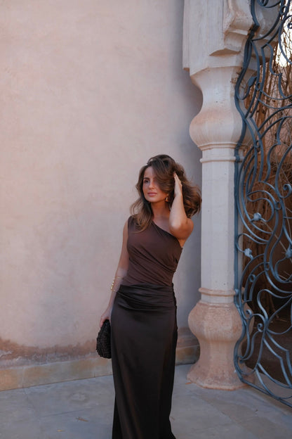 Amira Dress in Brown