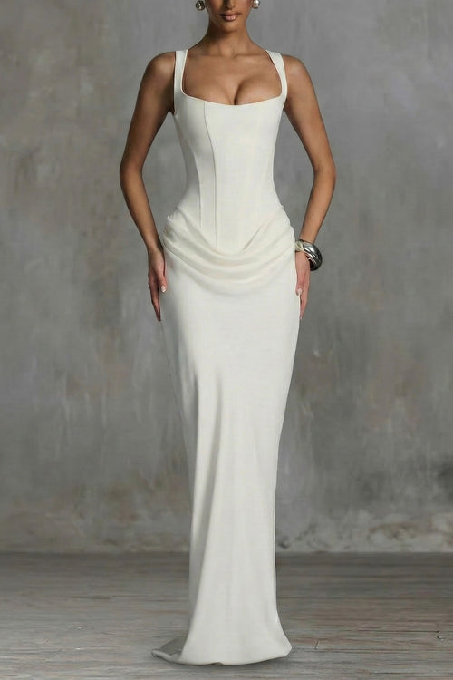 Leonor | Vestido maxi con escote cuadrado