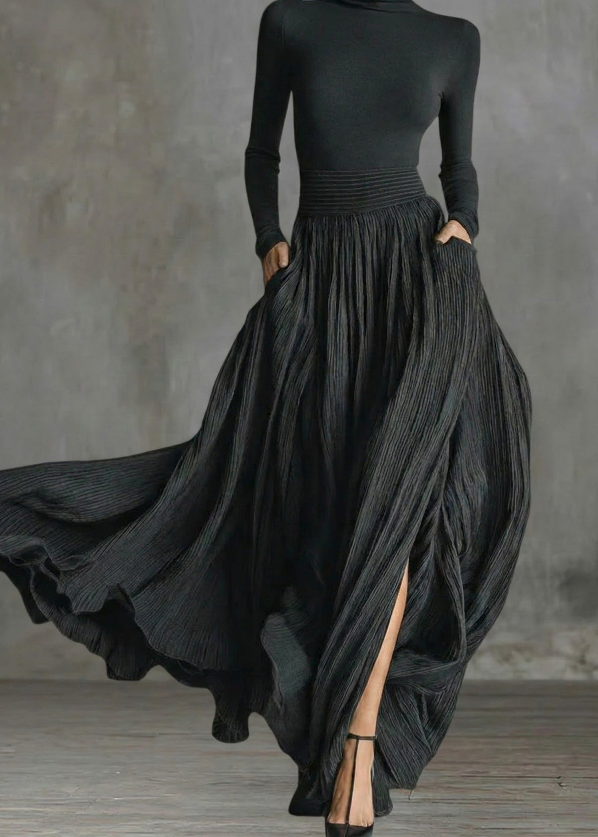 Raquel | Vestido maxi de talle alto
